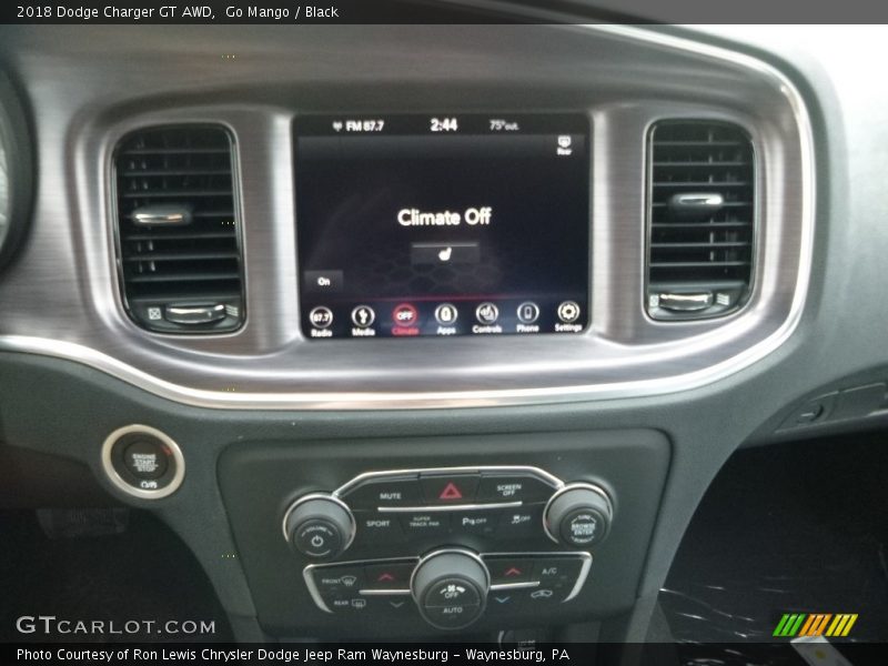 Go Mango / Black 2018 Dodge Charger GT AWD