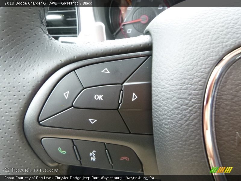 Go Mango / Black 2018 Dodge Charger GT AWD
