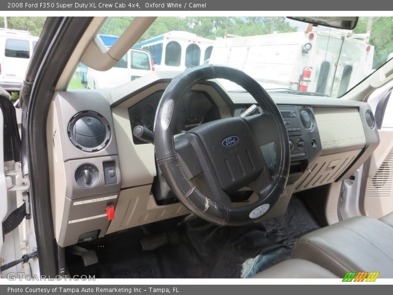 Oxford White / Camel 2008 Ford F350 Super Duty XL Crew Cab 4x4