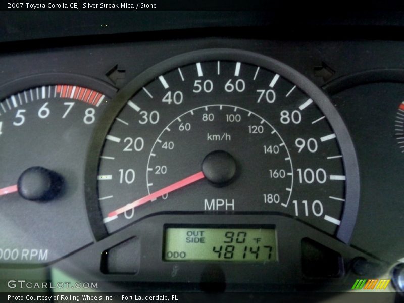 Silver Streak Mica / Stone 2007 Toyota Corolla CE