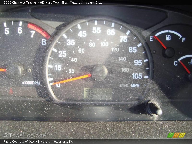 Silver Metallic / Medium Gray 2000 Chevrolet Tracker 4WD Hard Top