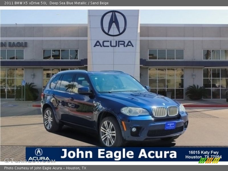 Deep Sea Blue Metallic / Sand Beige 2011 BMW X5 xDrive 50i