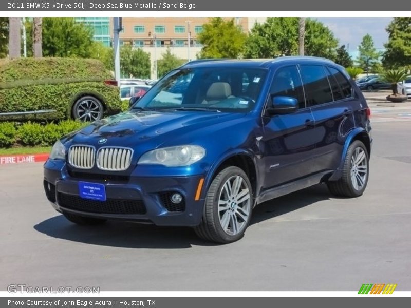 Deep Sea Blue Metallic / Sand Beige 2011 BMW X5 xDrive 50i