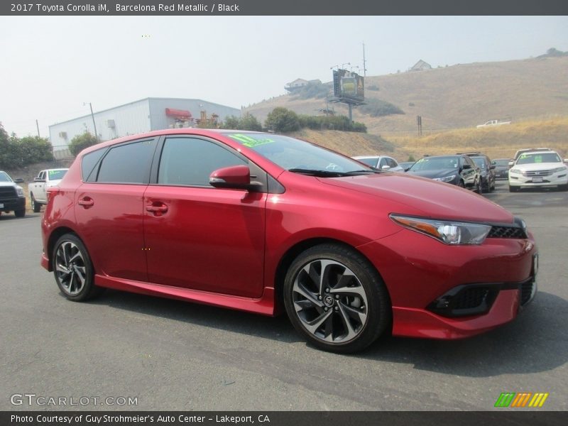 Barcelona Red Metallic / Black 2017 Toyota Corolla iM