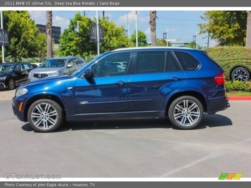 Deep Sea Blue Metallic / Sand Beige 2011 BMW X5 xDrive 50i