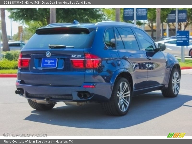 Deep Sea Blue Metallic / Sand Beige 2011 BMW X5 xDrive 50i