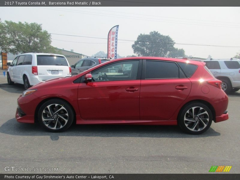 Barcelona Red Metallic / Black 2017 Toyota Corolla iM