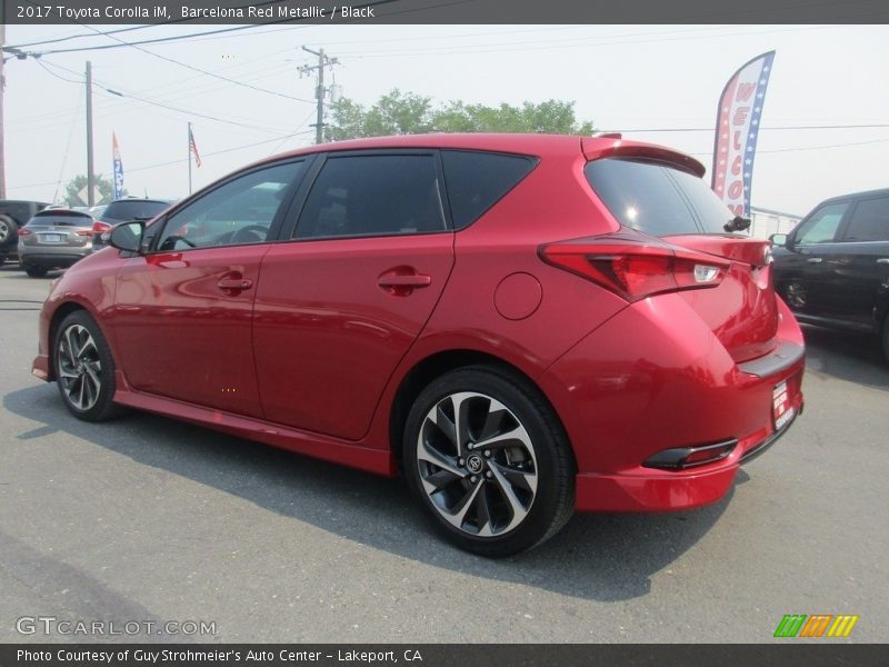 Barcelona Red Metallic / Black 2017 Toyota Corolla iM