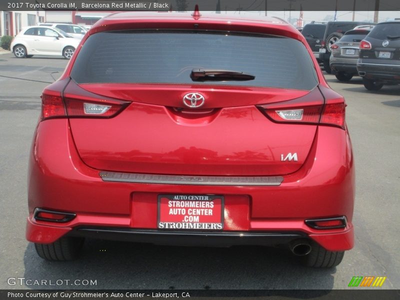 Barcelona Red Metallic / Black 2017 Toyota Corolla iM