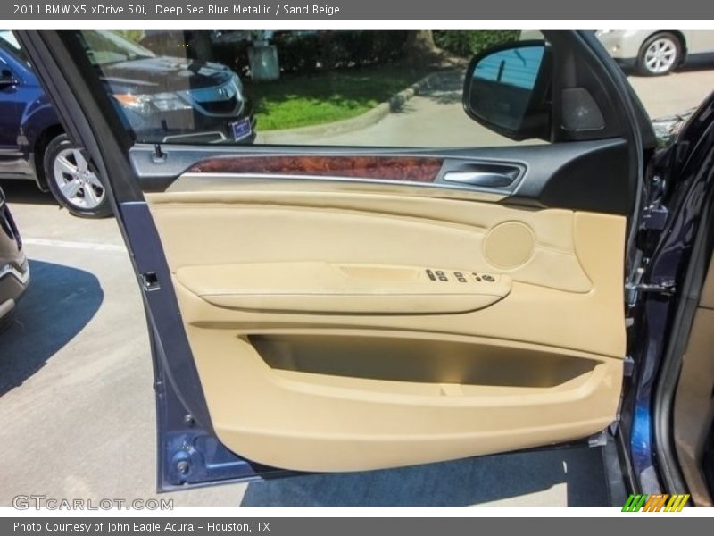 Deep Sea Blue Metallic / Sand Beige 2011 BMW X5 xDrive 50i