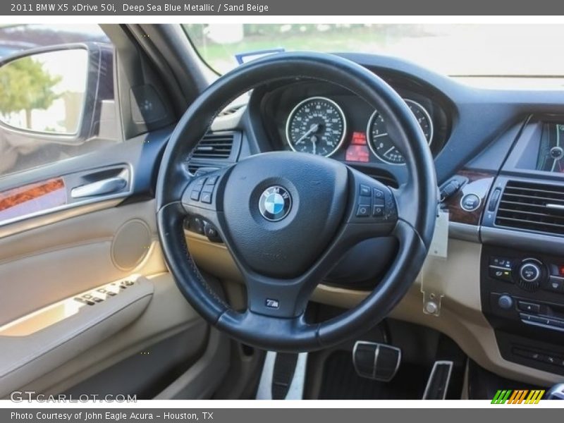 Deep Sea Blue Metallic / Sand Beige 2011 BMW X5 xDrive 50i