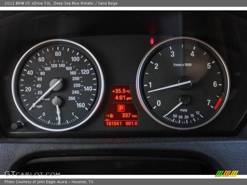 Deep Sea Blue Metallic / Sand Beige 2011 BMW X5 xDrive 50i