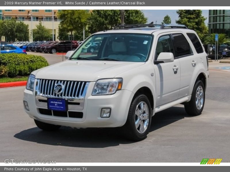 White Suede / Cashmere Leather/Charcoal Black 2009 Mercury Mariner Premier V6