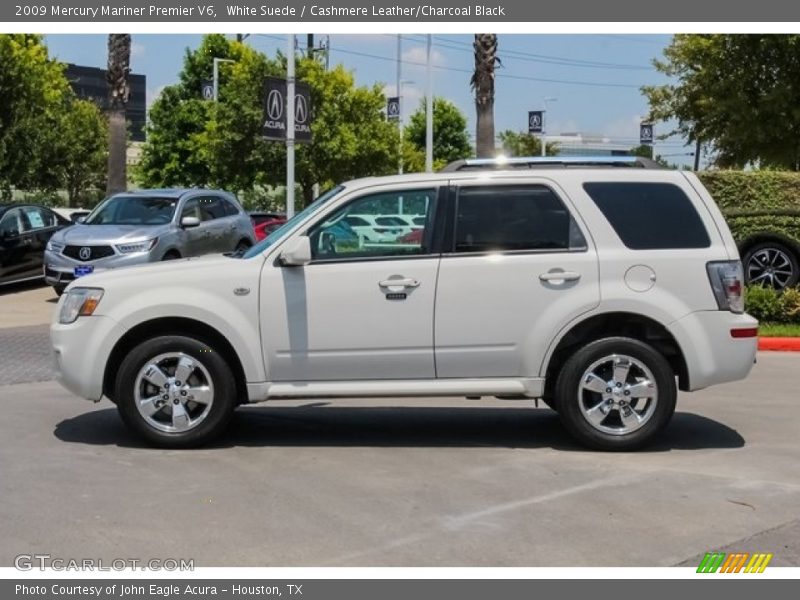 White Suede / Cashmere Leather/Charcoal Black 2009 Mercury Mariner Premier V6