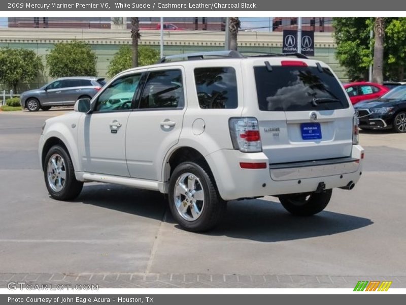 White Suede / Cashmere Leather/Charcoal Black 2009 Mercury Mariner Premier V6