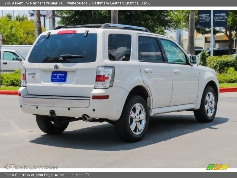 White Suede / Cashmere Leather/Charcoal Black 2009 Mercury Mariner Premier V6