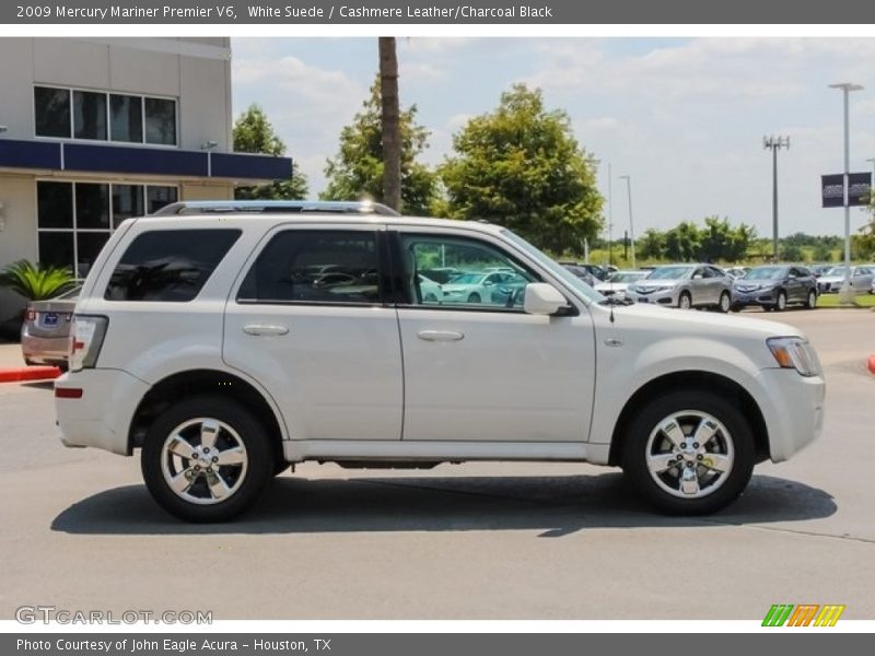 White Suede / Cashmere Leather/Charcoal Black 2009 Mercury Mariner Premier V6