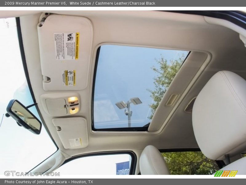 White Suede / Cashmere Leather/Charcoal Black 2009 Mercury Mariner Premier V6