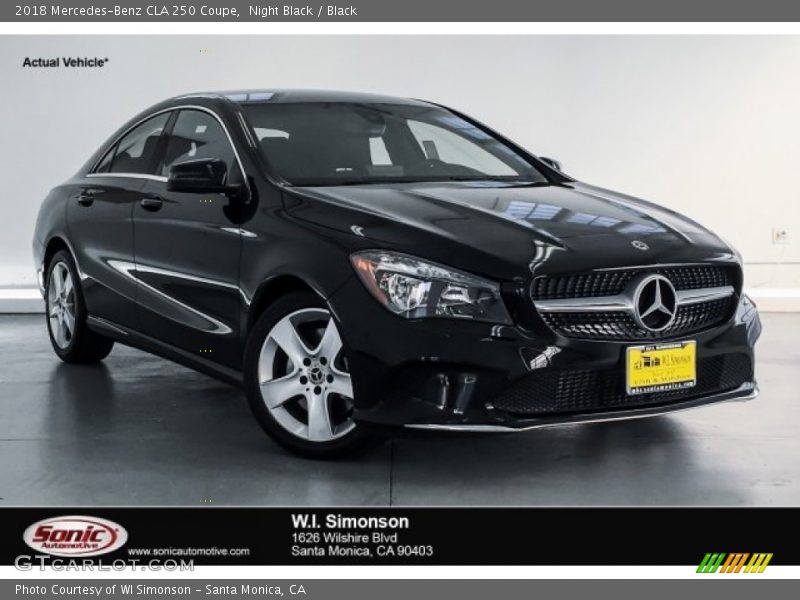 Night Black / Black 2018 Mercedes-Benz CLA 250 Coupe