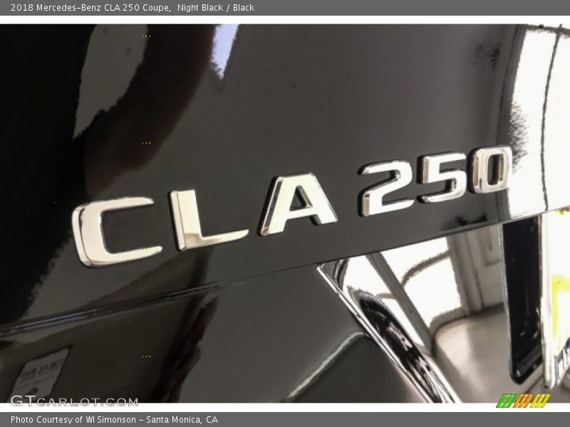 Night Black / Black 2018 Mercedes-Benz CLA 250 Coupe