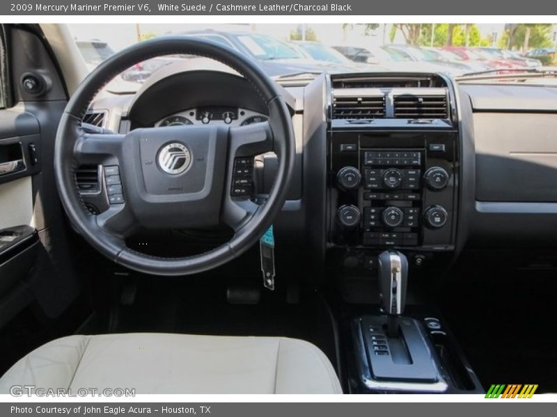 White Suede / Cashmere Leather/Charcoal Black 2009 Mercury Mariner Premier V6