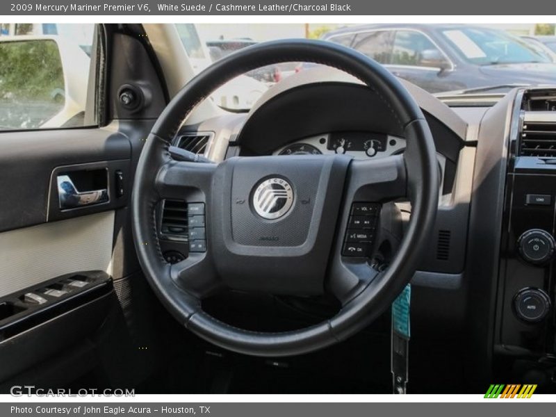 White Suede / Cashmere Leather/Charcoal Black 2009 Mercury Mariner Premier V6