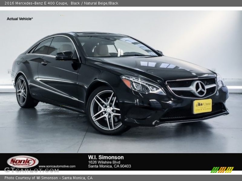 Black / Natural Beige/Black 2016 Mercedes-Benz E 400 Coupe