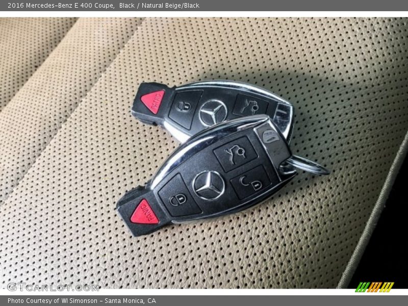 Black / Natural Beige/Black 2016 Mercedes-Benz E 400 Coupe