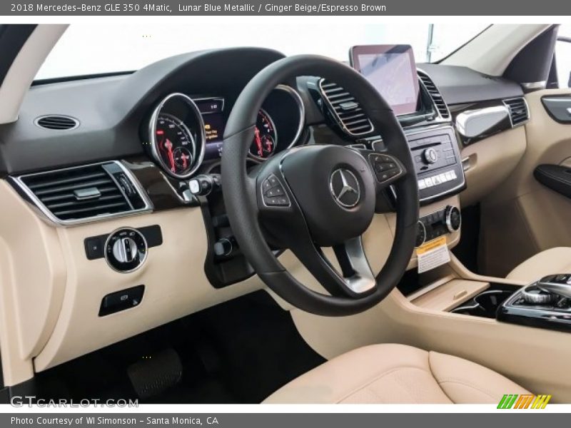 Lunar Blue Metallic / Ginger Beige/Espresso Brown 2018 Mercedes-Benz GLE 350 4Matic