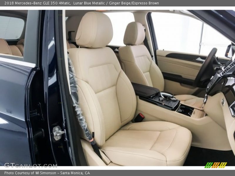 Lunar Blue Metallic / Ginger Beige/Espresso Brown 2018 Mercedes-Benz GLE 350 4Matic
