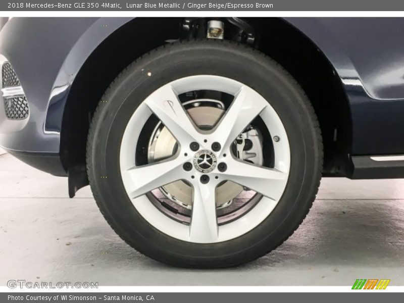 Lunar Blue Metallic / Ginger Beige/Espresso Brown 2018 Mercedes-Benz GLE 350 4Matic
