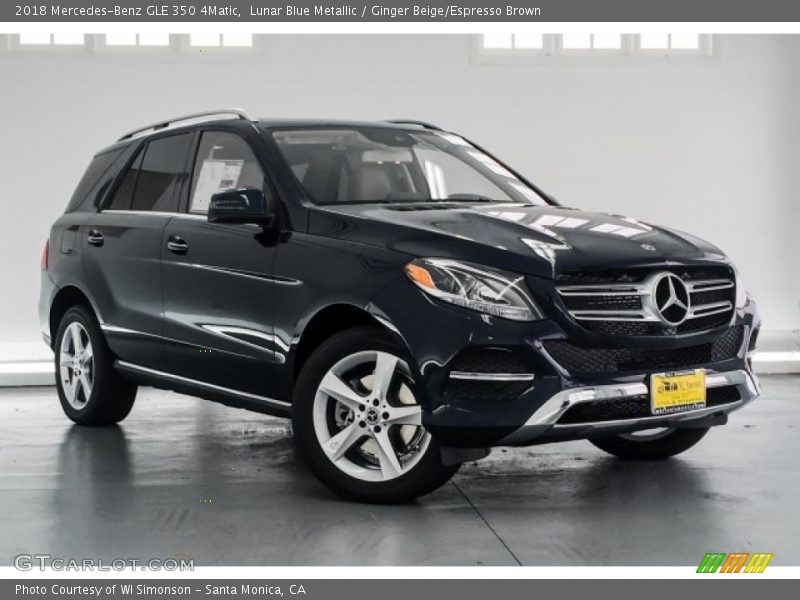 Lunar Blue Metallic / Ginger Beige/Espresso Brown 2018 Mercedes-Benz GLE 350 4Matic