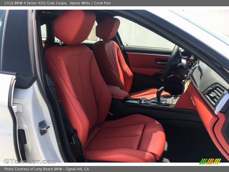 Alpine White / Coral Red 2019 BMW 4 Series 430i Gran Coupe