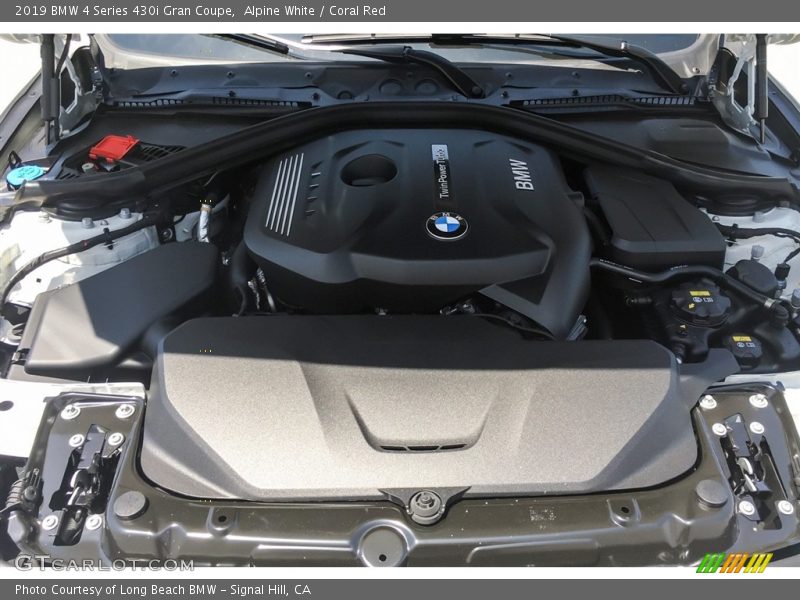 Alpine White / Coral Red 2019 BMW 4 Series 430i Gran Coupe