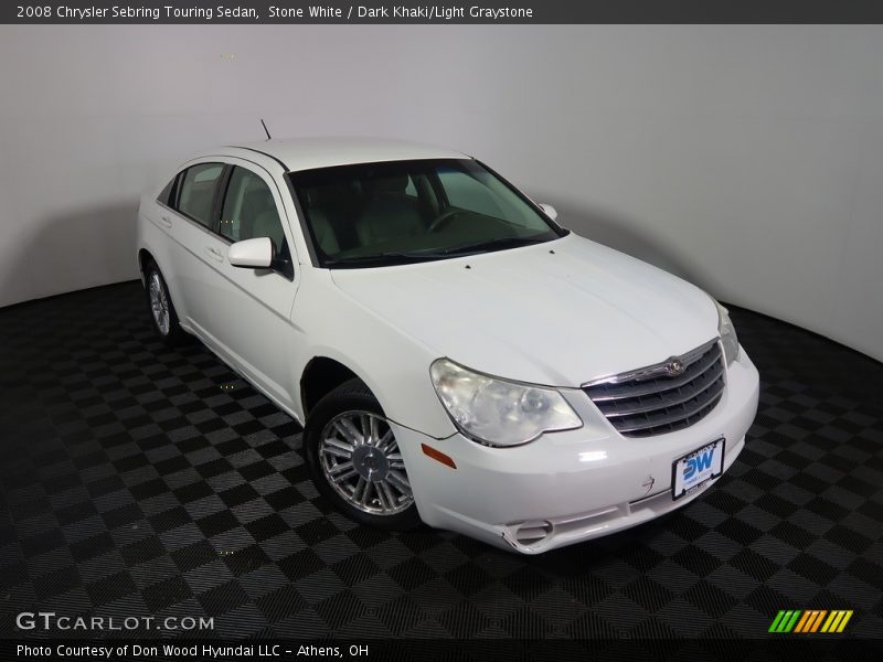 Stone White / Dark Khaki/Light Graystone 2008 Chrysler Sebring Touring Sedan