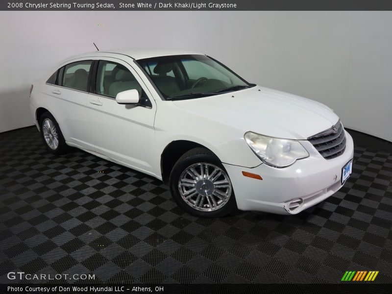 Stone White / Dark Khaki/Light Graystone 2008 Chrysler Sebring Touring Sedan