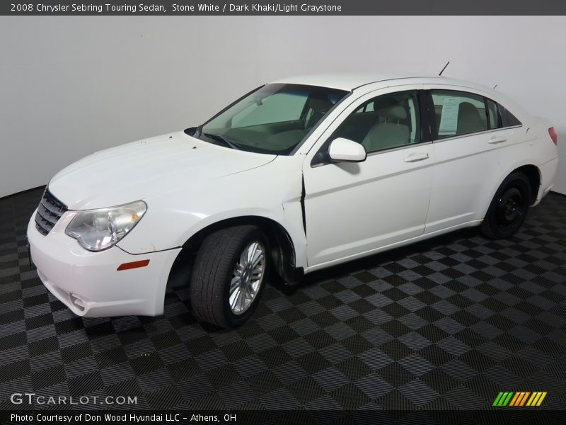Stone White / Dark Khaki/Light Graystone 2008 Chrysler Sebring Touring Sedan