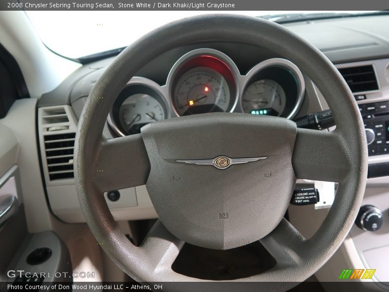 Stone White / Dark Khaki/Light Graystone 2008 Chrysler Sebring Touring Sedan