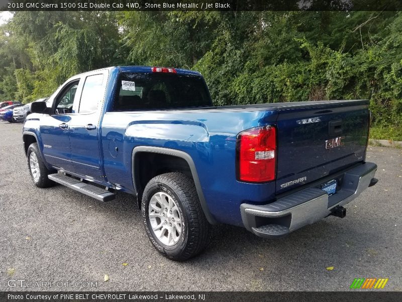 Stone Blue Metallic / Jet Black 2018 GMC Sierra 1500 SLE Double Cab 4WD