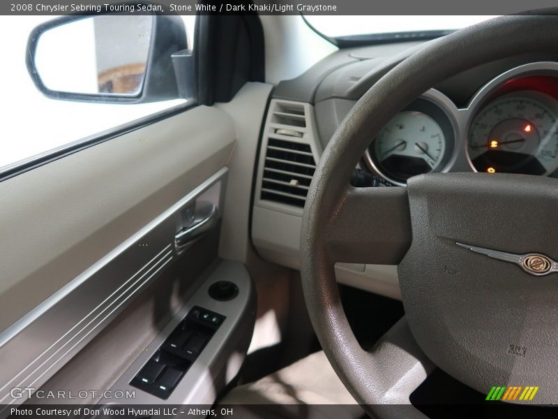 Stone White / Dark Khaki/Light Graystone 2008 Chrysler Sebring Touring Sedan