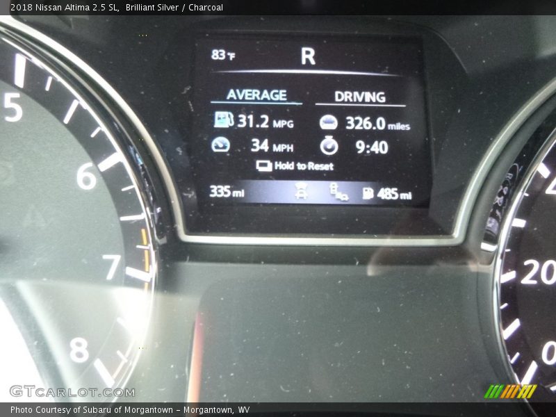 Brilliant Silver / Charcoal 2018 Nissan Altima 2.5 SL