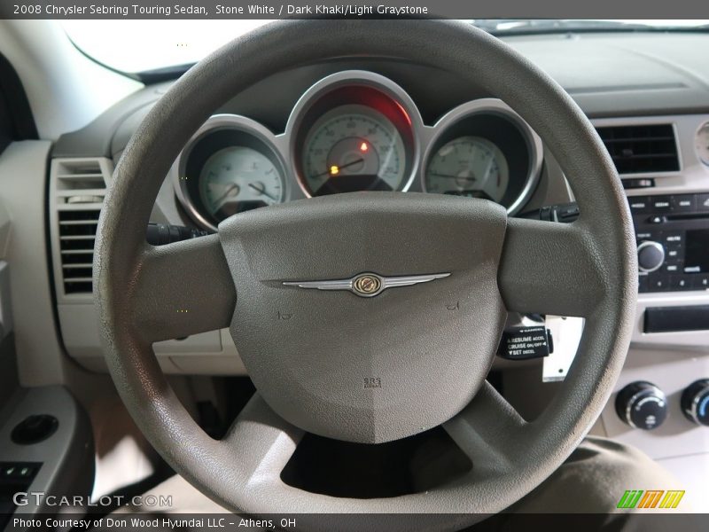 Stone White / Dark Khaki/Light Graystone 2008 Chrysler Sebring Touring Sedan