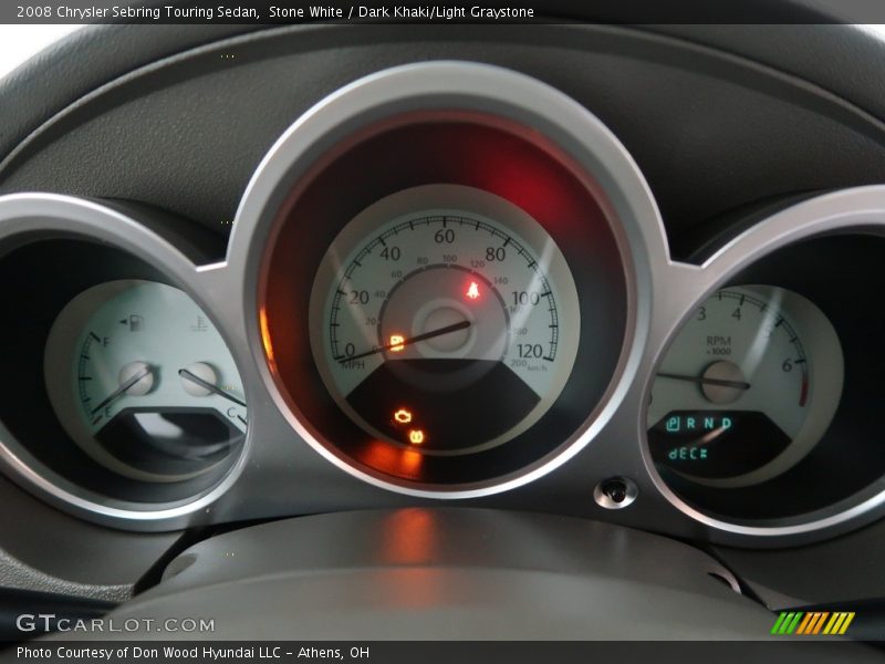 Stone White / Dark Khaki/Light Graystone 2008 Chrysler Sebring Touring Sedan