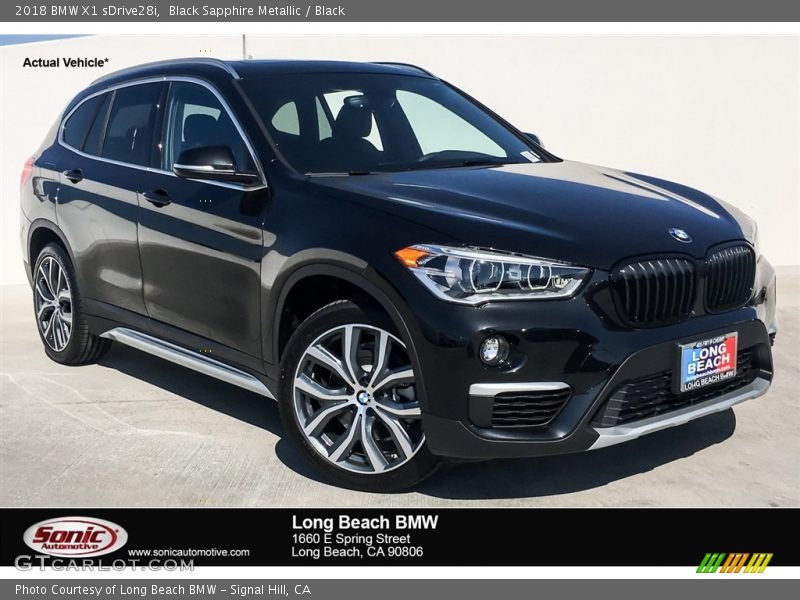 Black Sapphire Metallic / Black 2018 BMW X1 sDrive28i