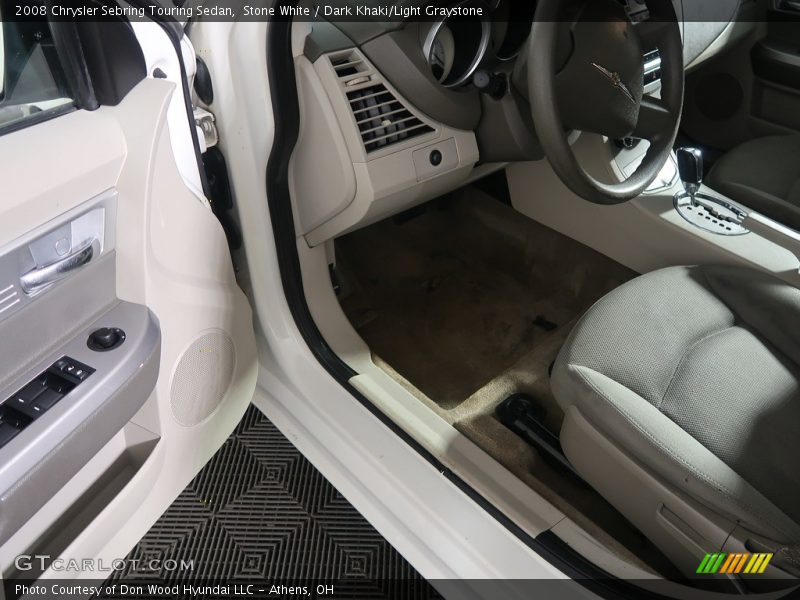 Stone White / Dark Khaki/Light Graystone 2008 Chrysler Sebring Touring Sedan