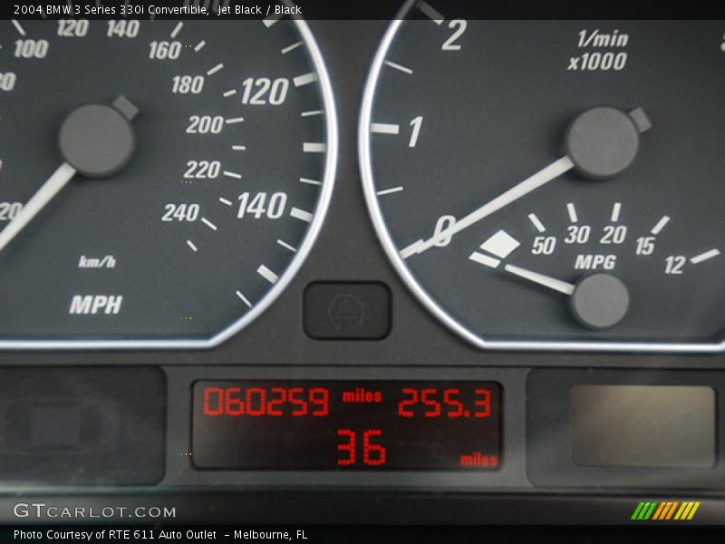 Jet Black / Black 2004 BMW 3 Series 330i Convertible