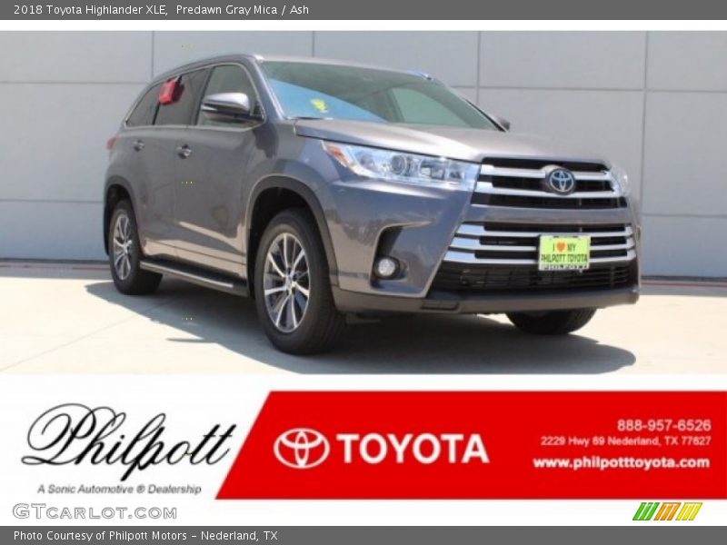 Predawn Gray Mica / Ash 2018 Toyota Highlander XLE