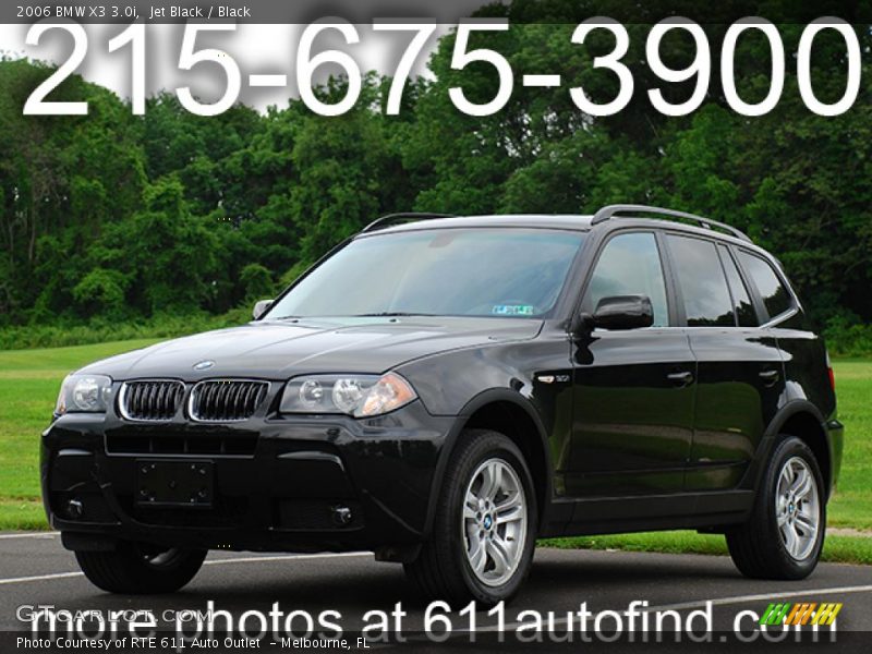 Jet Black / Black 2006 BMW X3 3.0i