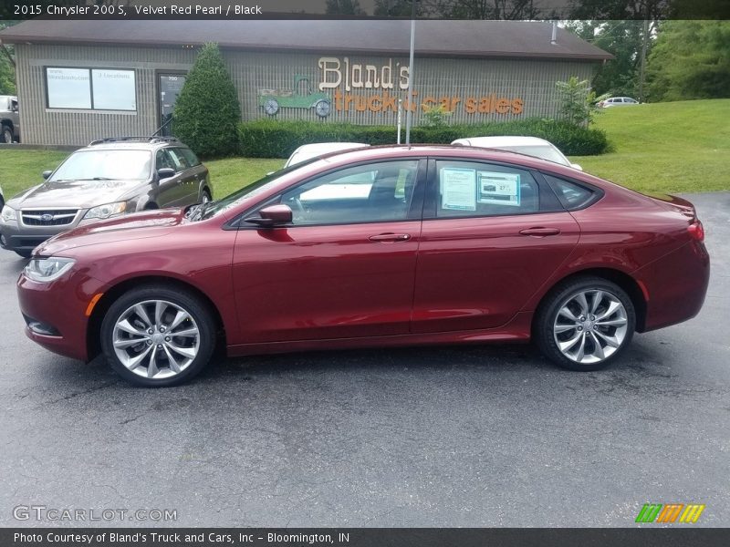 Velvet Red Pearl / Black 2015 Chrysler 200 S