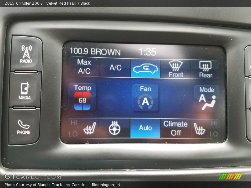 Velvet Red Pearl / Black 2015 Chrysler 200 S